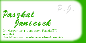 paszkal janicsek business card